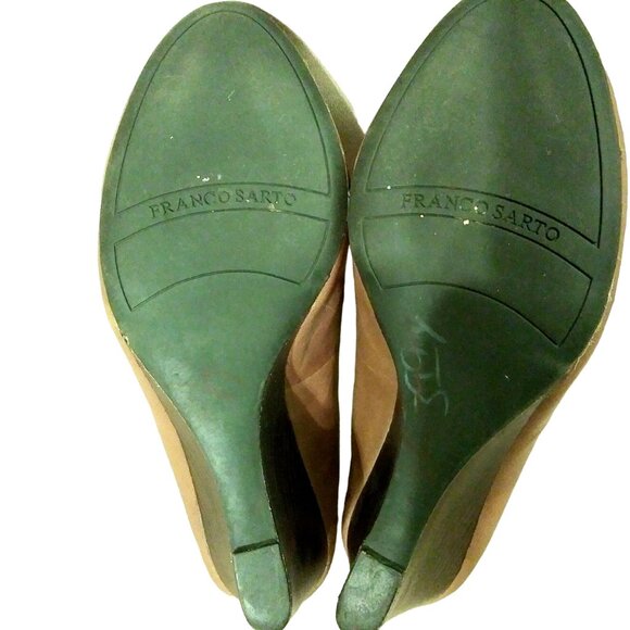 Franco Sarto Helio Leather Wedge Pumps, Size 10M Wedge Shoe, High Heel Wedge - Picture 11 of 16